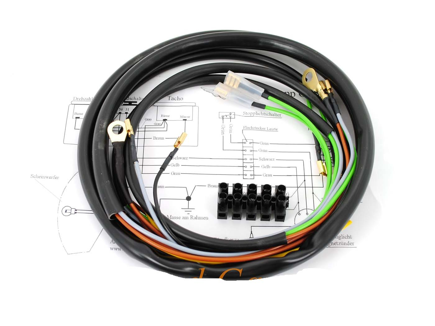 Wiring Harness Top Quality From Germany For Zündapp GTS 50 Type 517